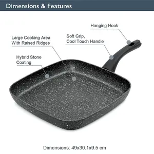 Blackmoor 28cm Black Non-Stick Griddle Pan