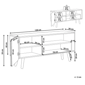 Beliani Scandinavian TV Stand Light Wood WESTFIELD