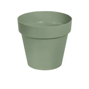 Verve Nurgul Matt Deep lichen green Polypropylene Plant pot (Dia) 40cm, (H)35.4cm, 29L