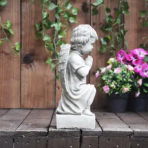 Small Praying Kneeling Cherub Memorial Ornament