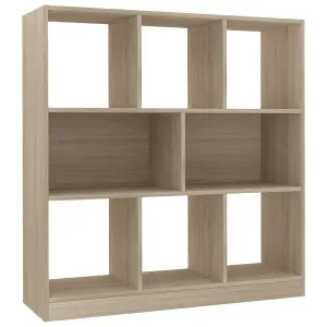 Berkfield Book Cabinet Sonoma Oak 97.5x29.5x100 cm Engineered Wood