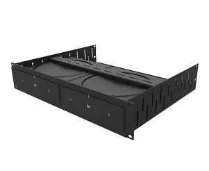 Penn Elcom 2U Rack Shelf & Magnetic Faceplate For 2 x Sonos Amp R1498/2UK-SONAMP2