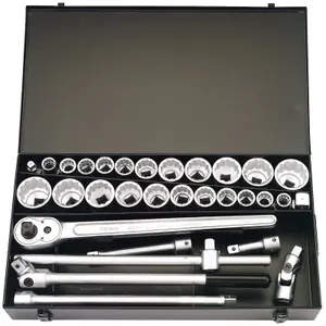 Draper Metric and Imperial Socket Set, 3/4" Sq. Dr. (31 Piece) 00335