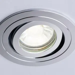 Litecraft 2 Pack Chrome 1 Lamp Modern Bathroom Downlights