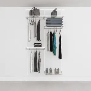 Open Wardrobe System with Shoe Storage 124cm (W) Static Shoe Shelf