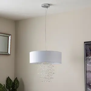 Arianna Satin Nickel Ceiling Pendant