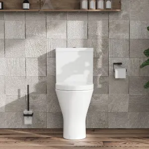 Comfort Height Rimless Toilet Pan, Cistern & Soft Close Seat - 845x380x605mm