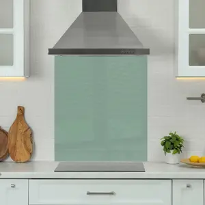 Premium 70cm x 75cm 6mm Glass Green Kitchen Splashback Toughened Polished Edges