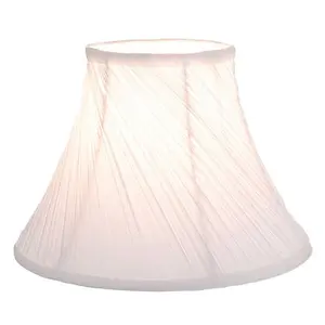 Traditional Swirl Designed 14 Empire Lamp Shade in Silky White Cotton Fabric