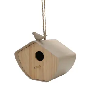 Hanging Bird House Nest Box for Garden - Outdoor Nesting Shelter for Bluetit Sparrow - Eco Nester Roosting Pouch, 3cm Hole