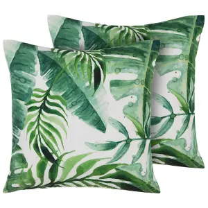 Set of 2 Outdoor Cushions PAVELLI Green