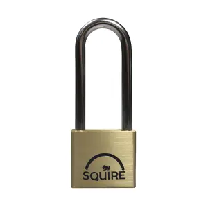 Squire Lion Block Brass Long shackle Padlock (W)39.5mm