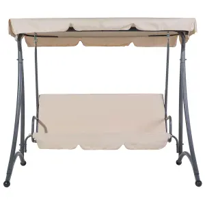 Patio Swing TEMPLE Metal Sand Beige