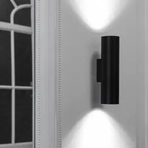 Luminosa Stan Up Down Wall Light Black 2x GU10