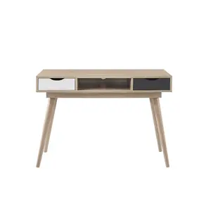 Scandinavian 2 Drawer Dressing Table Makeup Computer Desk Bedroom Furniture