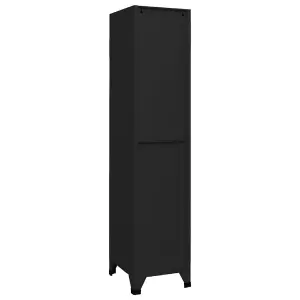 Berkfield Locker Cabinet Black 38x45x180 cm Steel