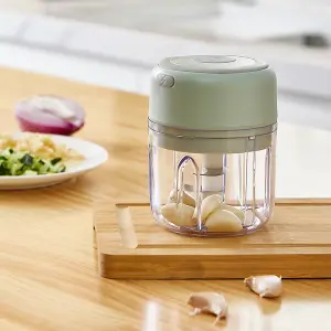 250ML Green Mini Electric Wireless Kitchen Food Chopper