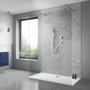 Empire 1 Outlet Luxury Shower Bundle - Stop Tap, Temperature Control & Slide Rail Kit - Chrome - Balterley