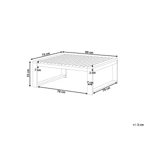 Beliani Modern Garden Table Light Wood TIMOR