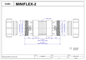 McAlpine MINIFLEX-2 1.5" x 1.5" universal compression connection Short Miniflex Flexible Connectors