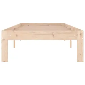 Berkfield Bed Frame Solid Wood 75x190 cm Small Single