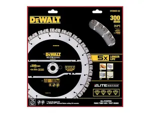 DEWALT DT20463-QZ Elite Series All Purpose Diamond Segmented Wheel 300 x 25.4mm