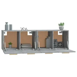 Berkfield Wall Cabinets 2 pcs Grey Sonoma 60x36.5x35 cm Engineered Wood