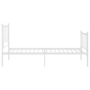 Berkfield Bed Frame White Metal 100x200 cm