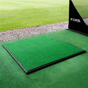 FORB Driving Range Golf Practice Mat With Golf Tees | Professional Quality | Optional Rubber Mat Base & Tray | 30mm Artificial Grass - Golf Training