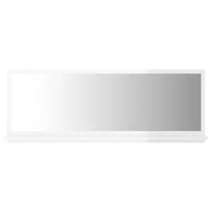 Dorlene Framed Wall Mounted Bathroom Mirror High Gloss White / 40 cm