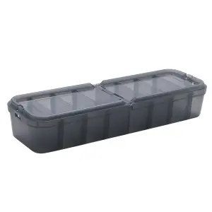 Ezy Storage Bunker tough Grey Insert tray with 8 compartments