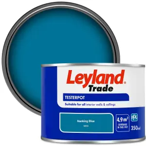 Leyland Trade Vinyl Matt Walls & Ceilings Emulsion Paint Nanking Blue (18E53) 350ml Tester