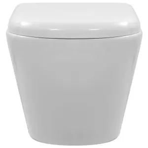 Berkfield Wall Hung Rimless Toilet Ceramic White