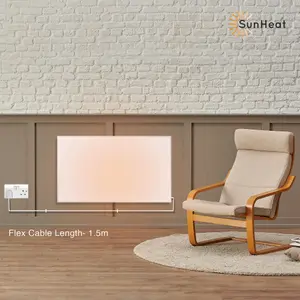 SUNHEAT Mirrorstone 0.18KW -  Wall mounted Far Infrared Panel Heater - Energy Efficient