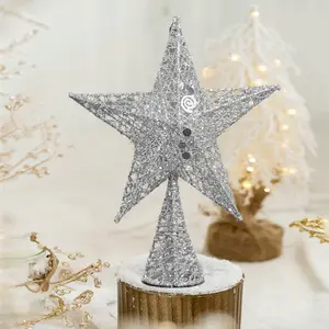 Stars Christmas Tree Topper Silver / 35cm H x 25cm W