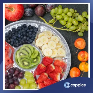 10 Pk Coppice Aluminium Foil 34cm Snack Platters for Parties, Buffets & Entertaining. Freezer & Oven Safe