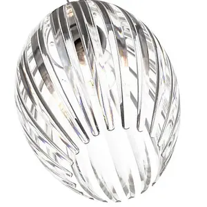 Modern Designer Easy Fit Pendant Shade with Beautiful Clear Acrylic Curved Rods