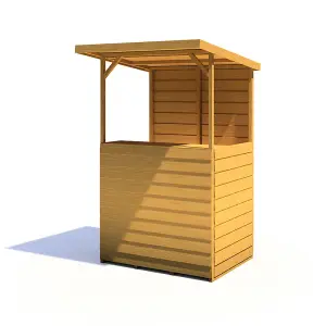 Tiki 4 x 3 Feet Garden Bar - Wood - L126.4 x W125.6 x H205.4 cm