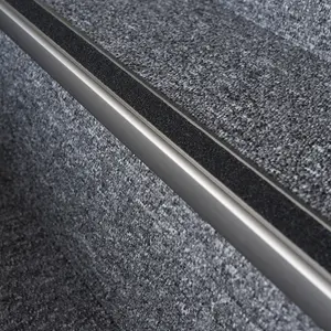 Anodised aluminium anti non slip stair edge nosing trim 900mm x 41mm x 26,6mm A44 inox