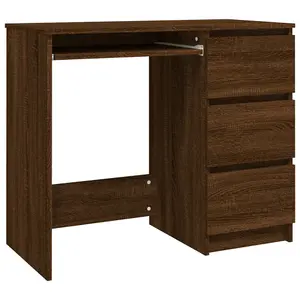 Berkfield Desk Brown Oak 90x45x76 cm Engineered Wood