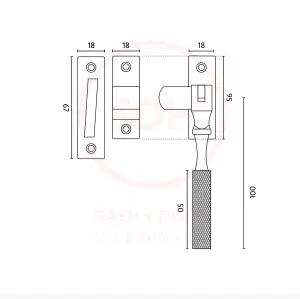 Dart Knurled Window Casement Fastener - Satin Chrome - Satin Chrome