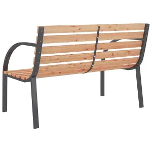 Berkfield Garden Bench 120 cm Wood and Iron