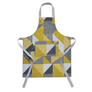 Catherine Lansfield Kitchen Larsson Geo 70x80cm Adult Apron Ochre