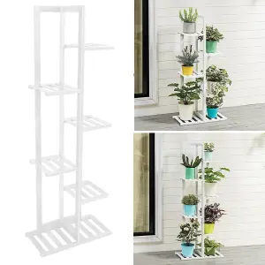 Outdoor 6-Tier Garden Wood Plant Stand 125cm H