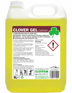 Clover Chemicals Clover Gel Concentrate Floor Cleaner Lemon 5l