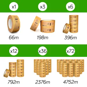 Brown Paper Tape Packing Tape 48mm x 66m Pack of 1