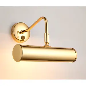 1 - Light Hardwired Wall Mounted Picture Light Brass / 18.5 cm H x 35.5 cm W