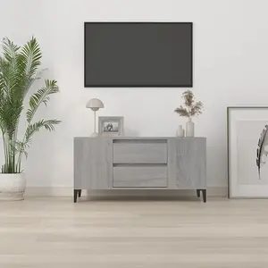 Berkfield TV Cabinet Grey Sonoma 102x44.5x50 cm Engineered Wood