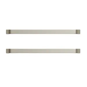 GoodHome Epazote Nickel effect Kitchen cabinets D-shaped Pull Handle (L)20cm (D)30mm, Pack of 2