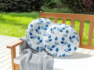 Set of 2 Outdoor Cushions TORBORA White